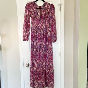 Fire Los Angeles Pink and Purple Maxi Dress